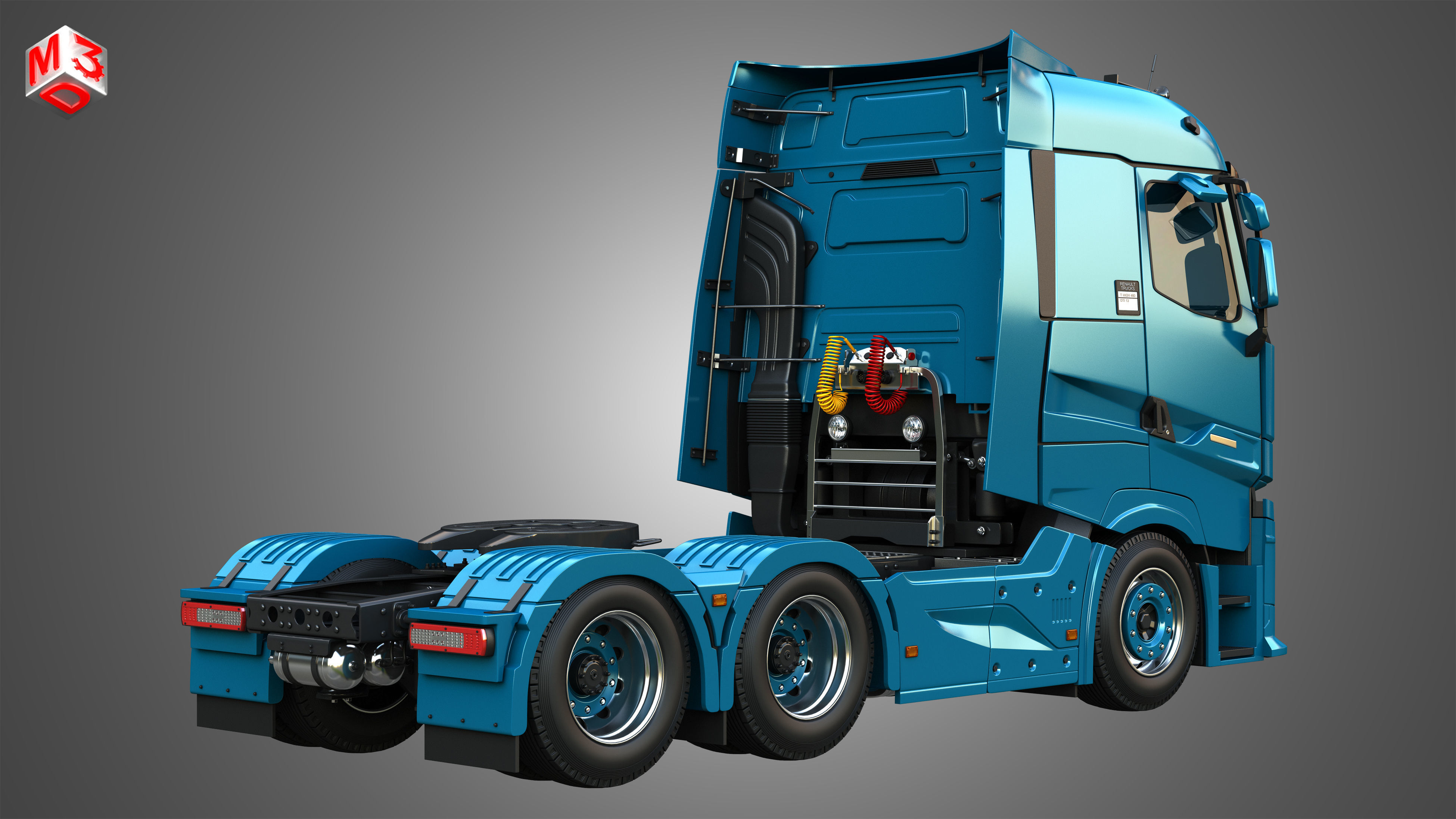 T520 - High Range Truck - 2 Axle 3D model_2