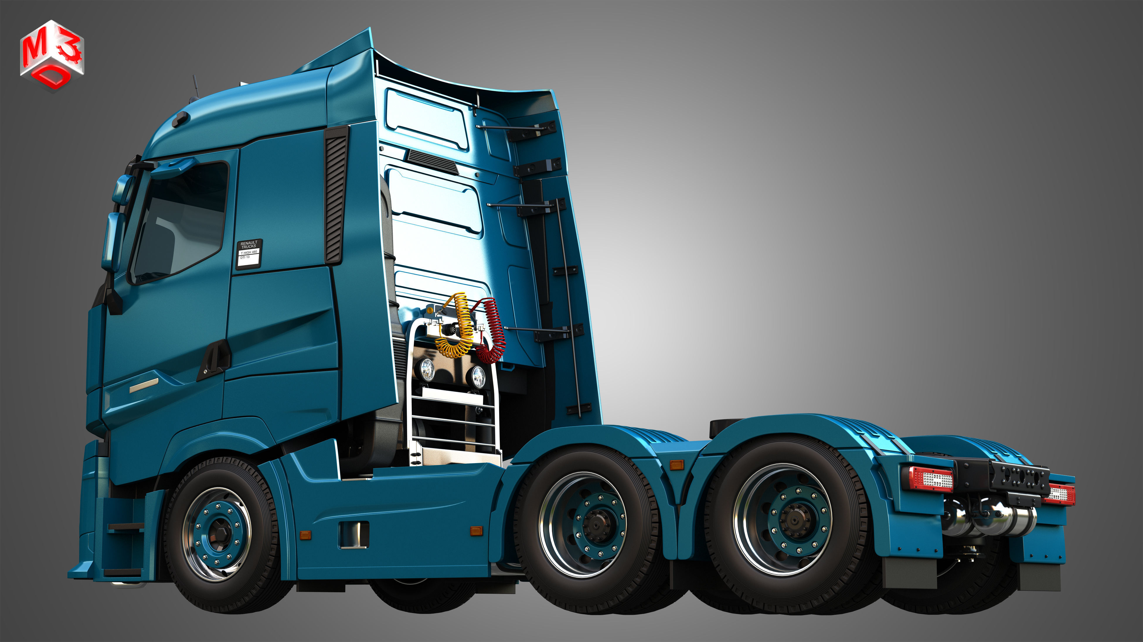 T520 - High Range Truck - 2 Axle 3D model_10