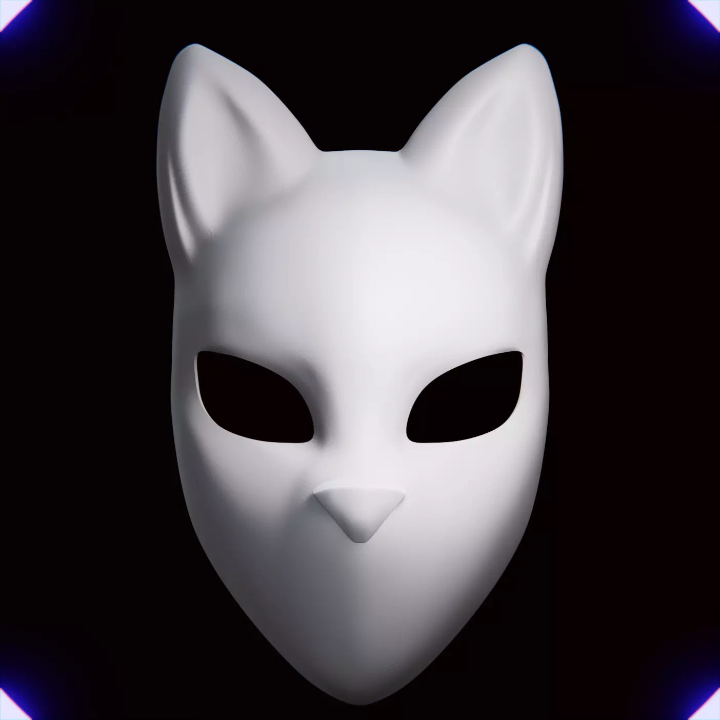 KITSUNE FOX MASK MASCARA DE ZORRO KITSUNE 2 3D print model_0