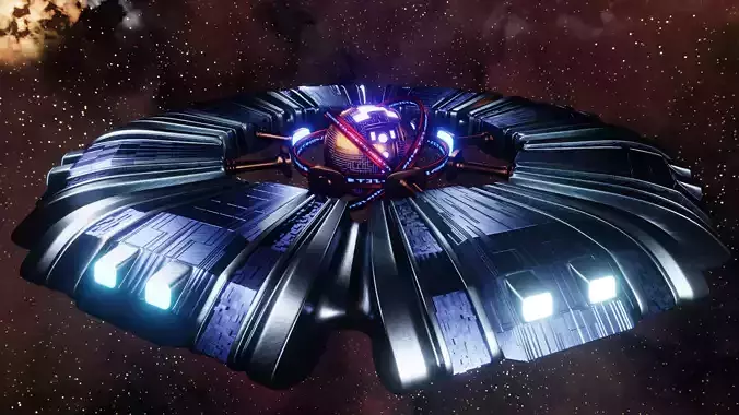 UFO 2 Sphere Core Spaceship - Ovni - Flying Saucer 3D model UFO 2 Sphere Core Spaceship - Ovni - Flying Saucer 3D model