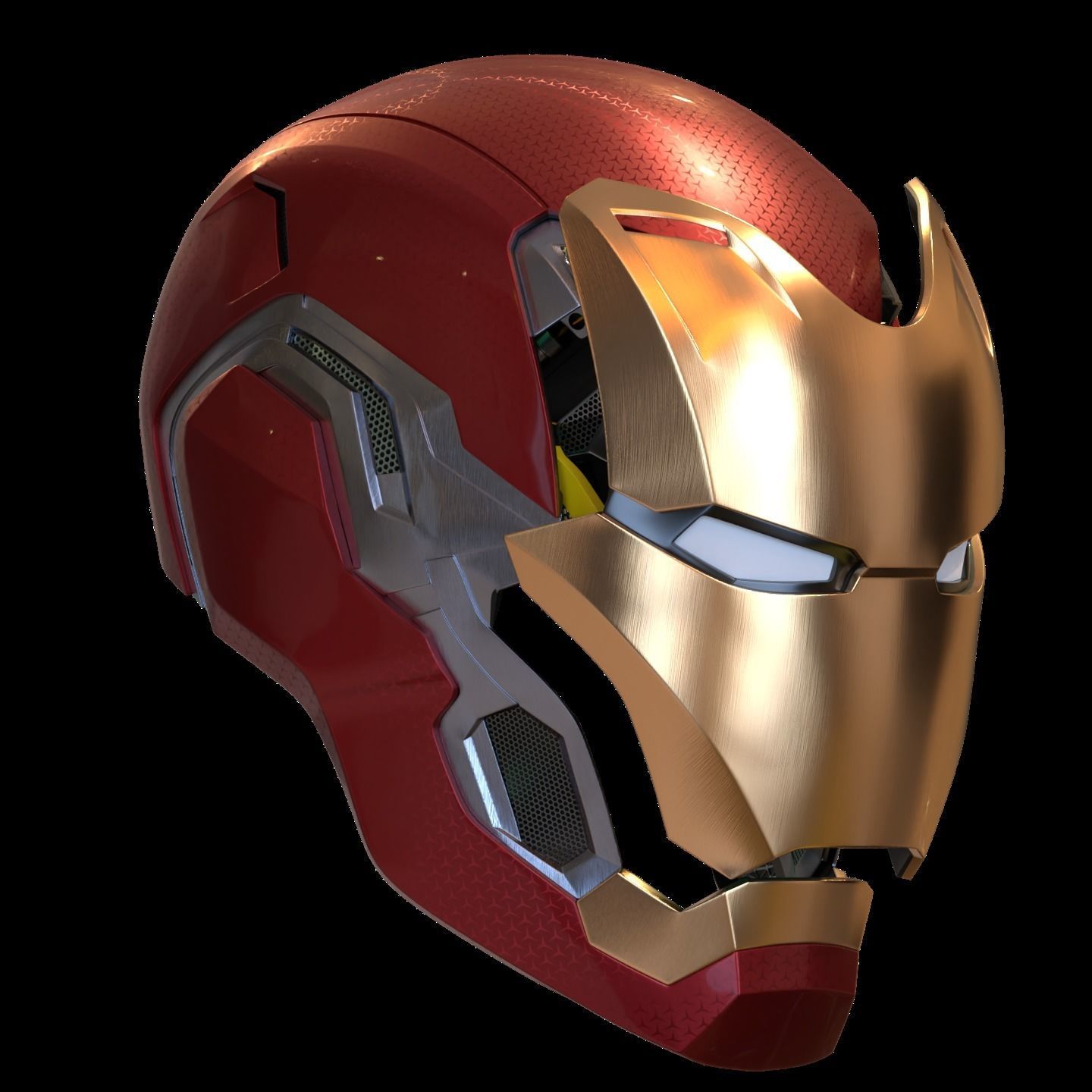 Iron man mk80 3d full inner details with screwless motorization 3D print model_7