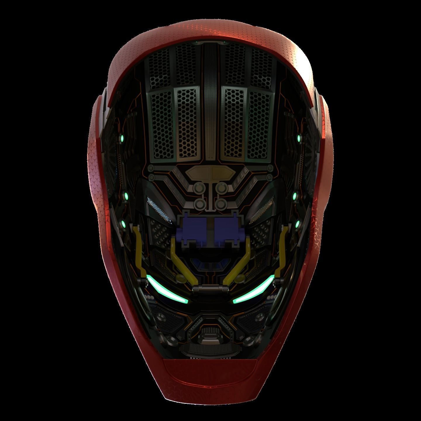 Iron man mk80 3d full inner details with screwless motorization 3D print model_13