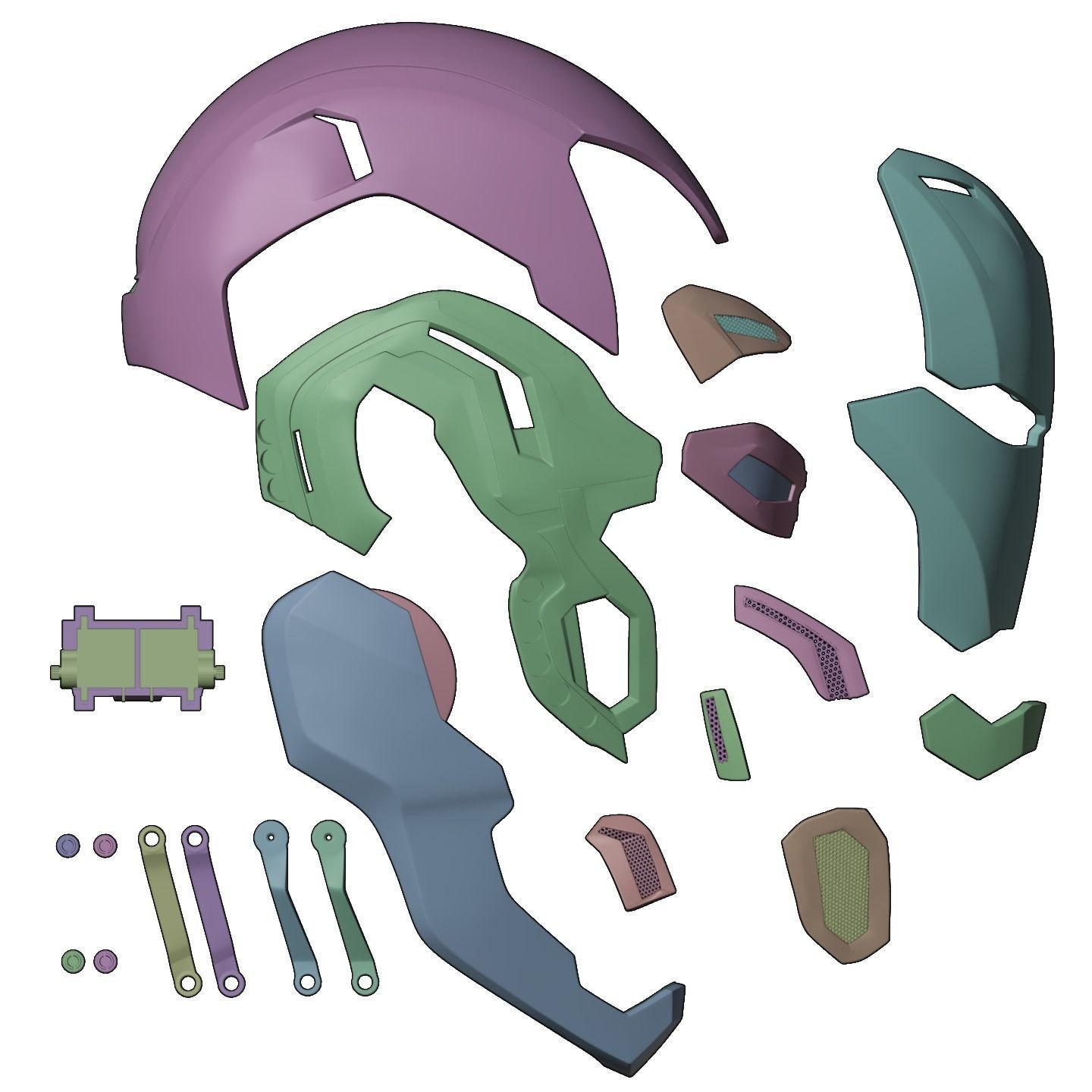 Iron man mk80 3d full inner details with screwless motorization 3D print model_16