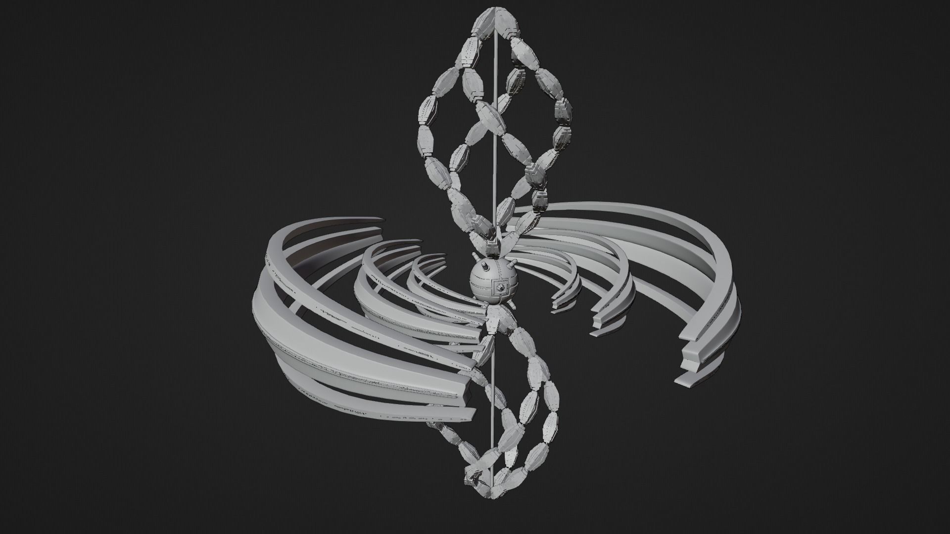 UFO 3 Spiral Spaceship - Ovni - Flying Saucer 3D model_9