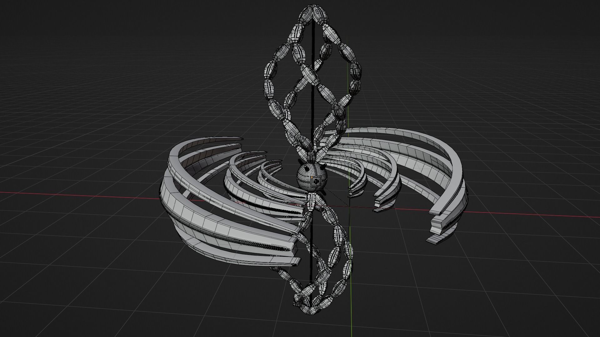 UFO 3 Spiral Spaceship - Ovni - Flying Saucer 3D model_5