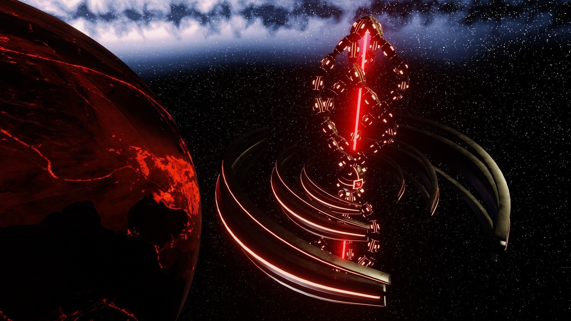 UFO 3 Spiral Spaceship - Ovni - Flying Saucer 3D model_2