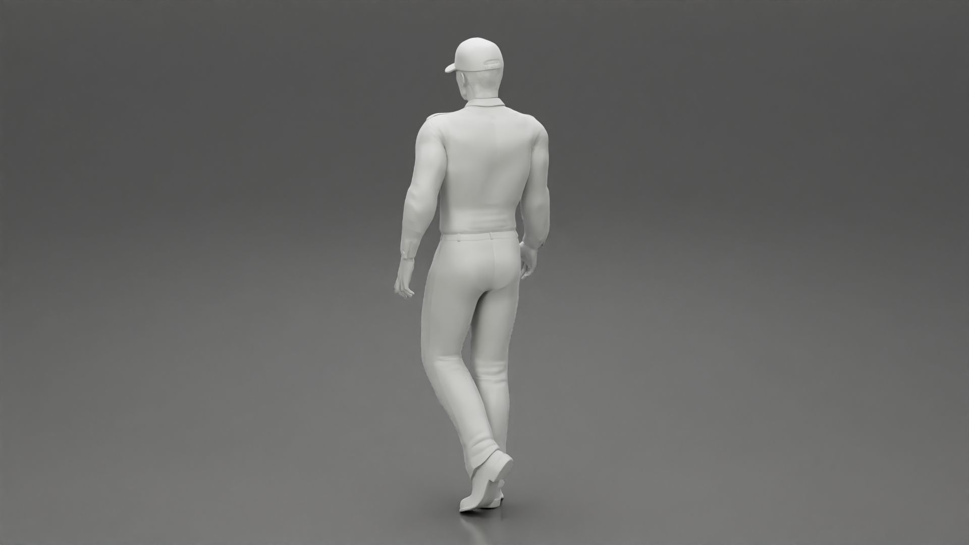 Walking Delivery Man in Action Delivering Package 3D print model_10