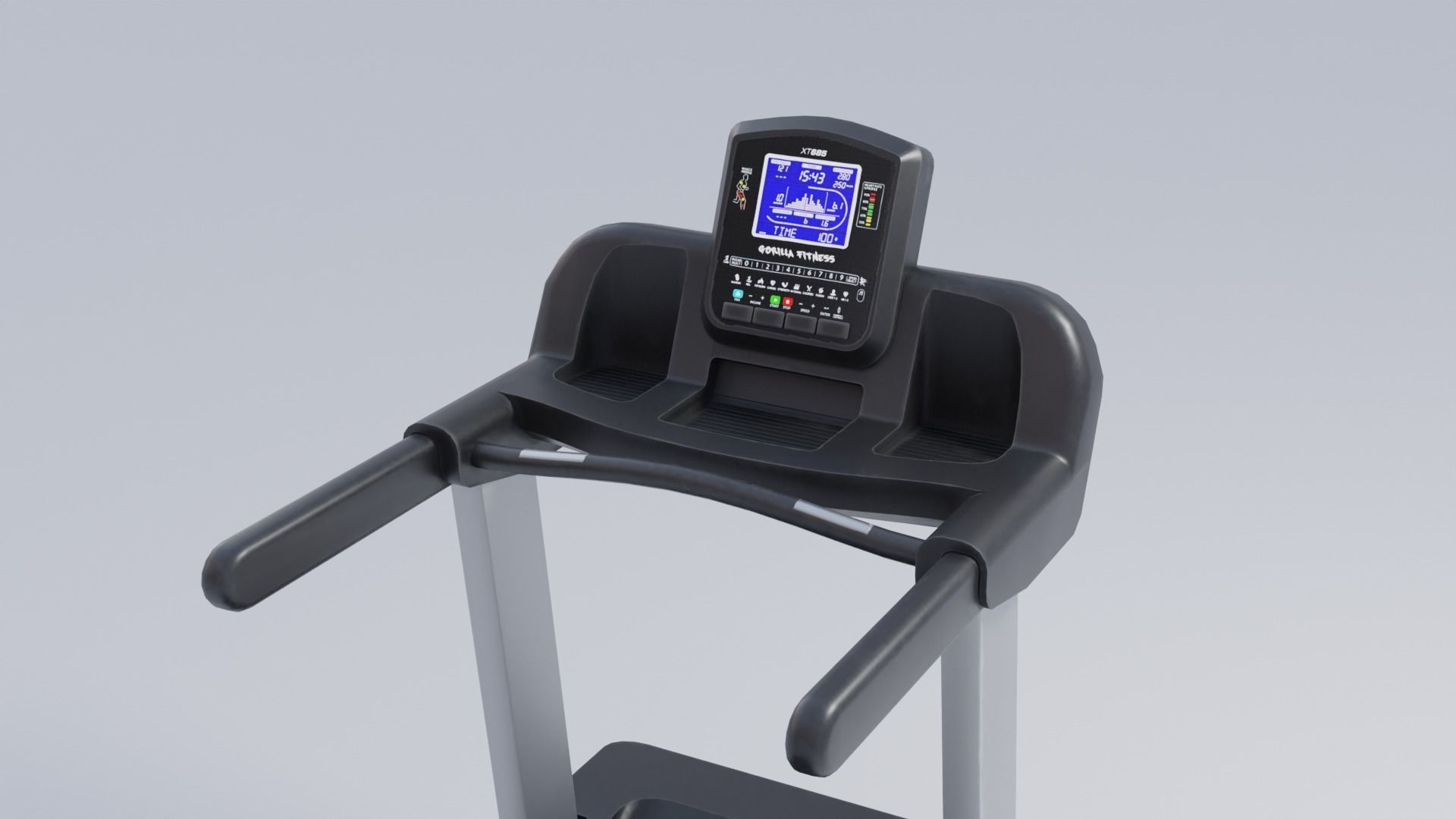Treadmill 4K and 2K Textures Low-poly 3D model_7