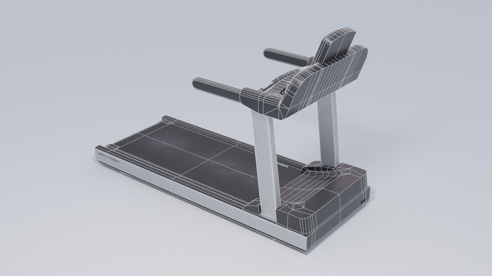 Treadmill 4K and 2K Textures Low-poly 3D model_4