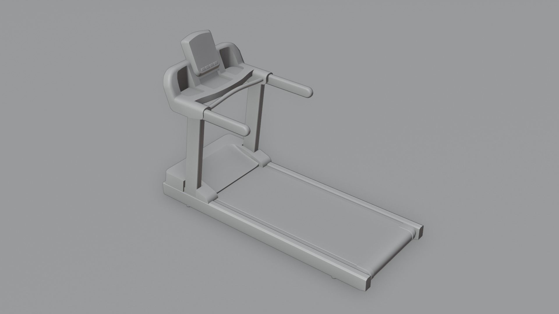 Treadmill 4K and 2K Textures Low-poly 3D model_2