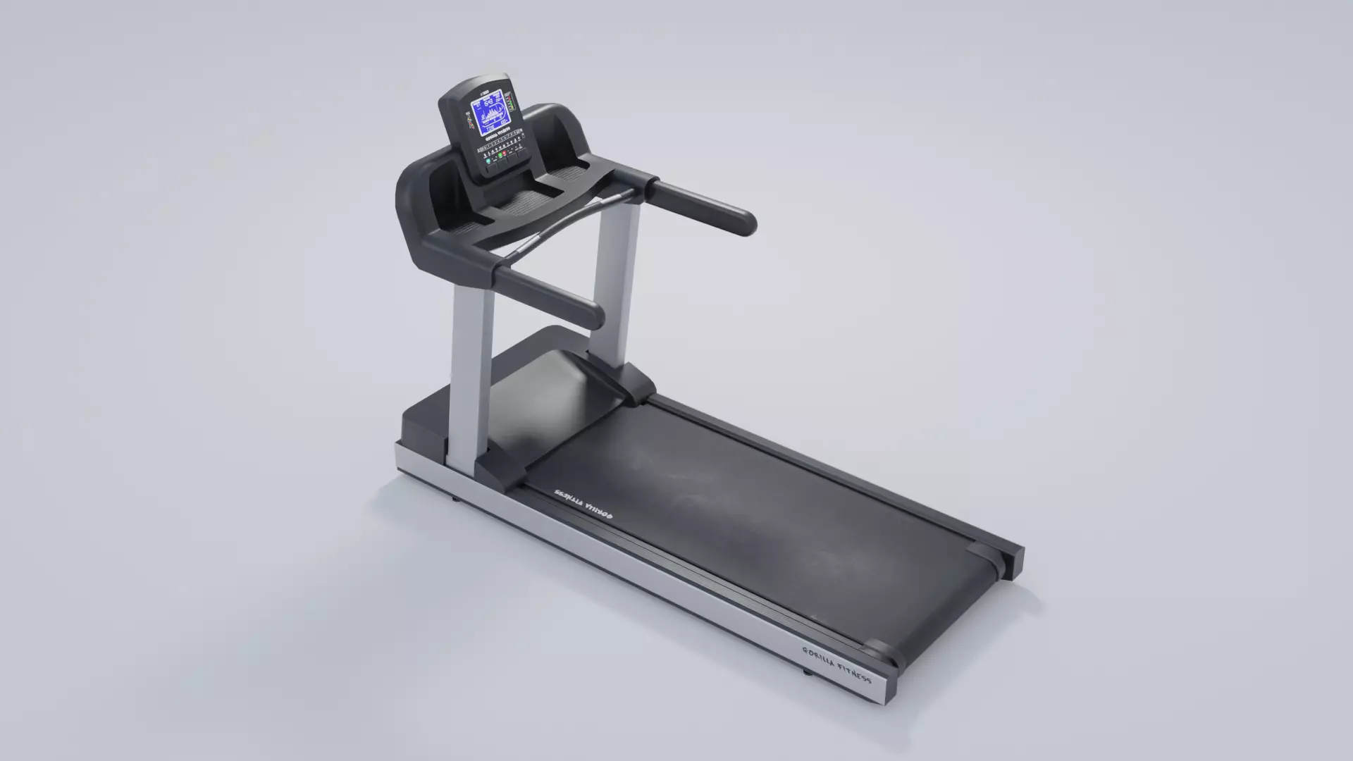 Treadmill 4K and 2K Textures Low-poly 3D model_0