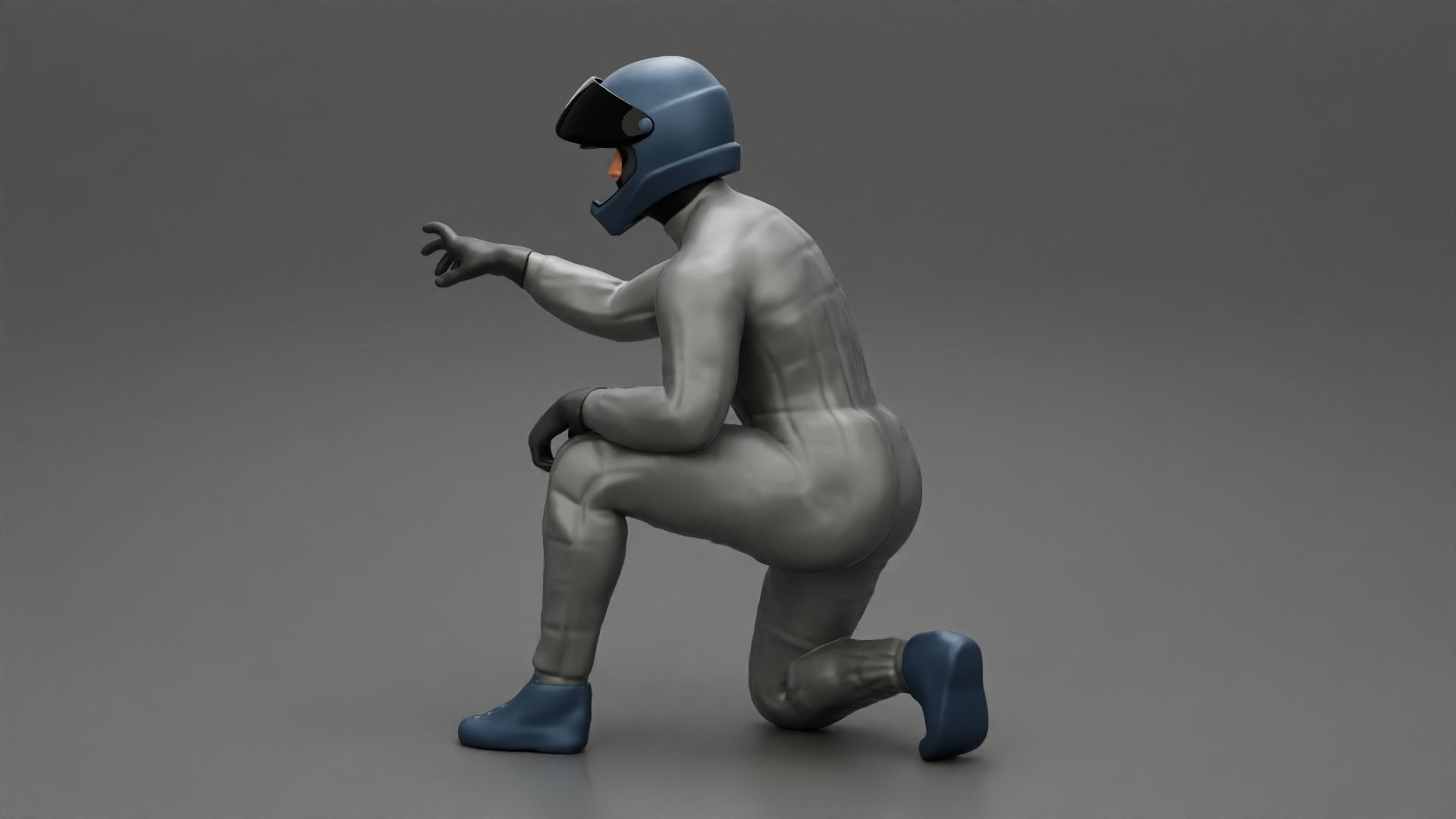 Racing driver sitting 3D print model_5