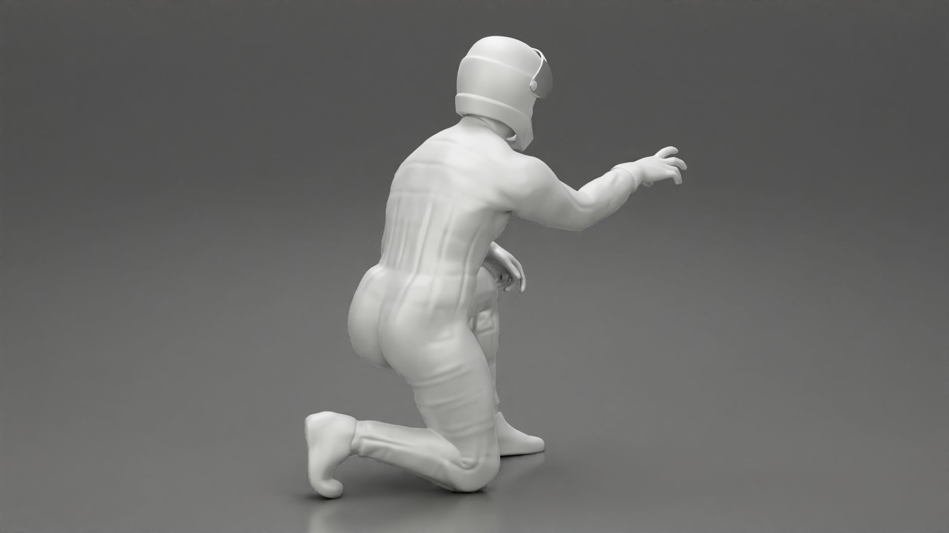 Racing driver sitting 3D print model_9