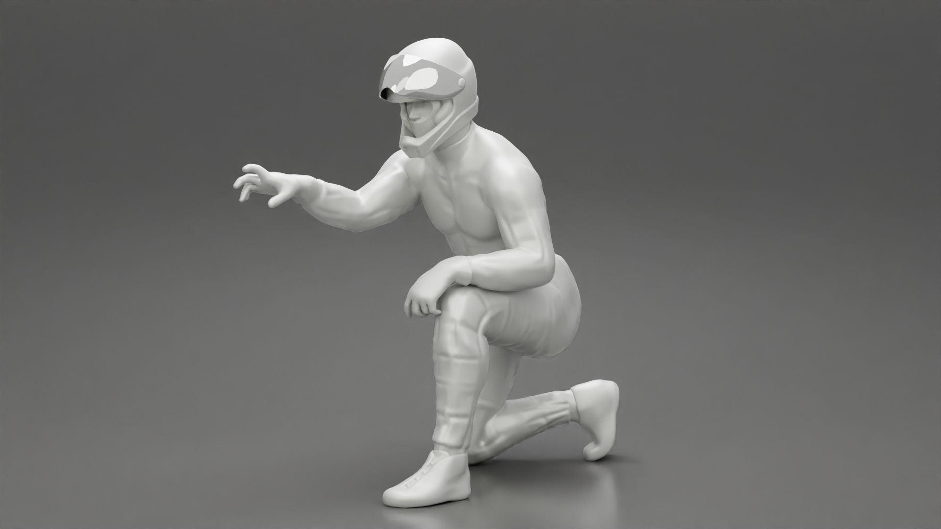 Racing driver sitting 3D print model_6