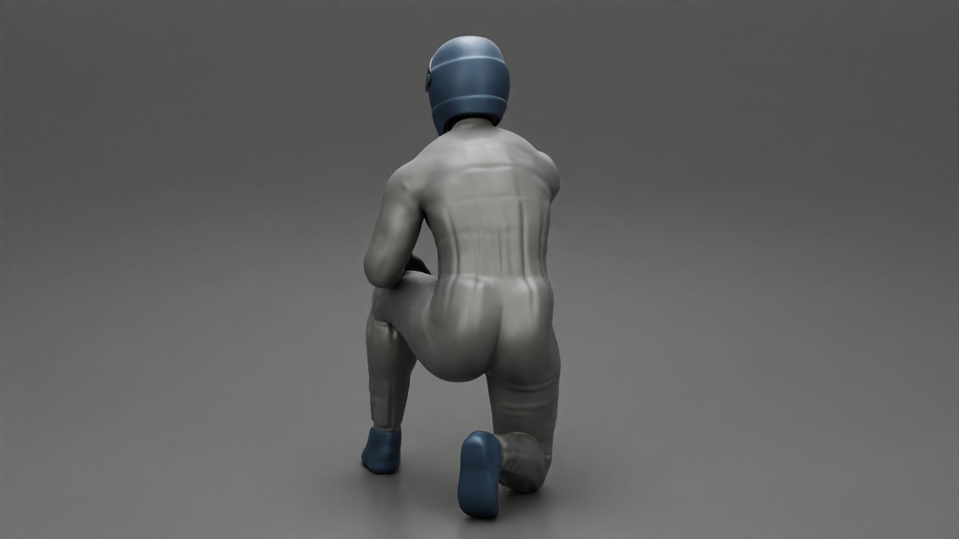Racing driver sitting 3D print model_4