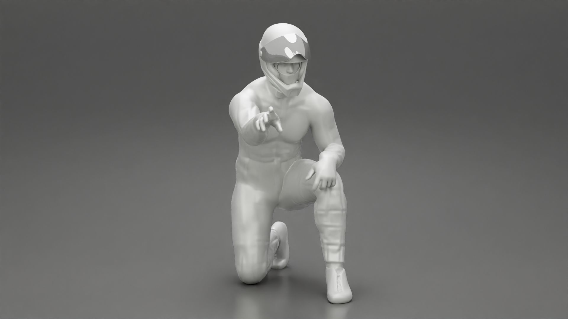 Racing driver sitting 3D print model_7