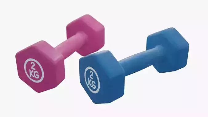 Dumbbells 3D Model two