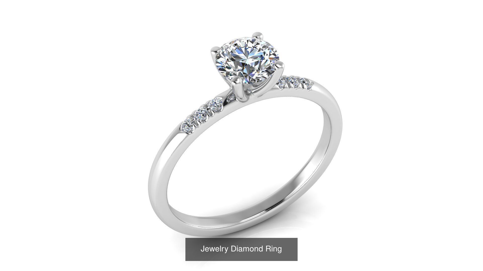 Collection of 77 Diamond Jewelry Rings 3D Print Models _42