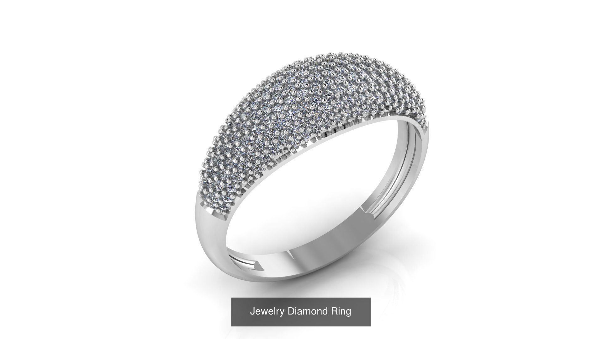 Collection of 77 Diamond Jewelry Rings 3D Print Models _54