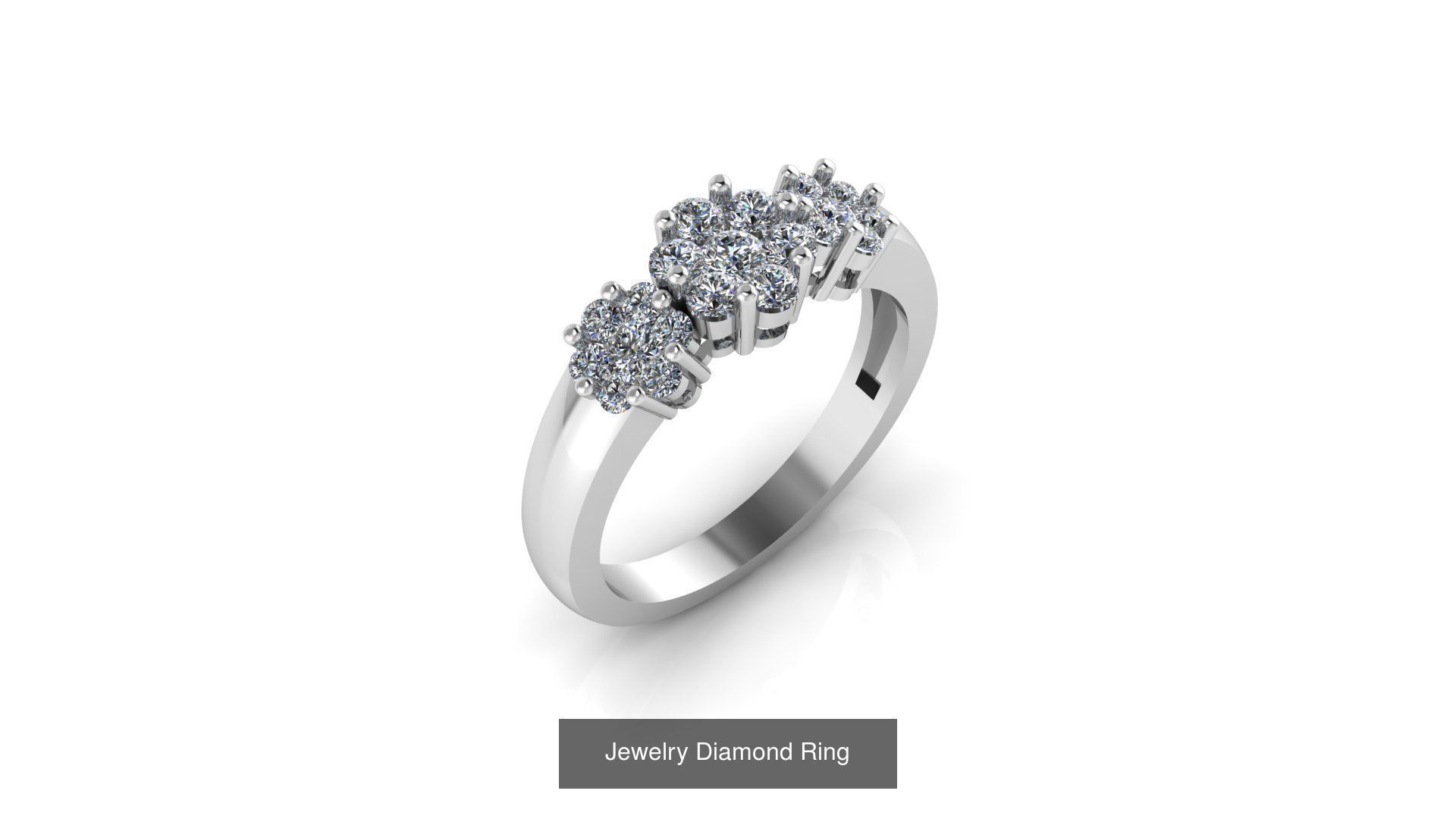 Collection of 77 Diamond Jewelry Rings 3D Print Models _66