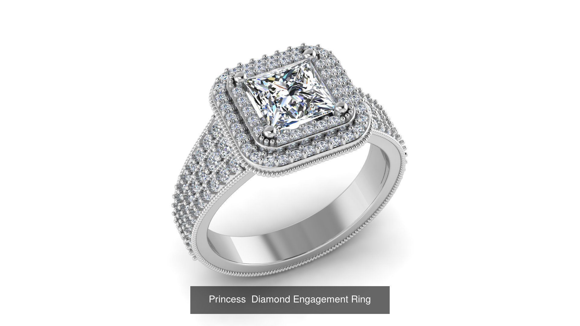 Collection of 77 Diamond Jewelry Rings 3D Print Models _21