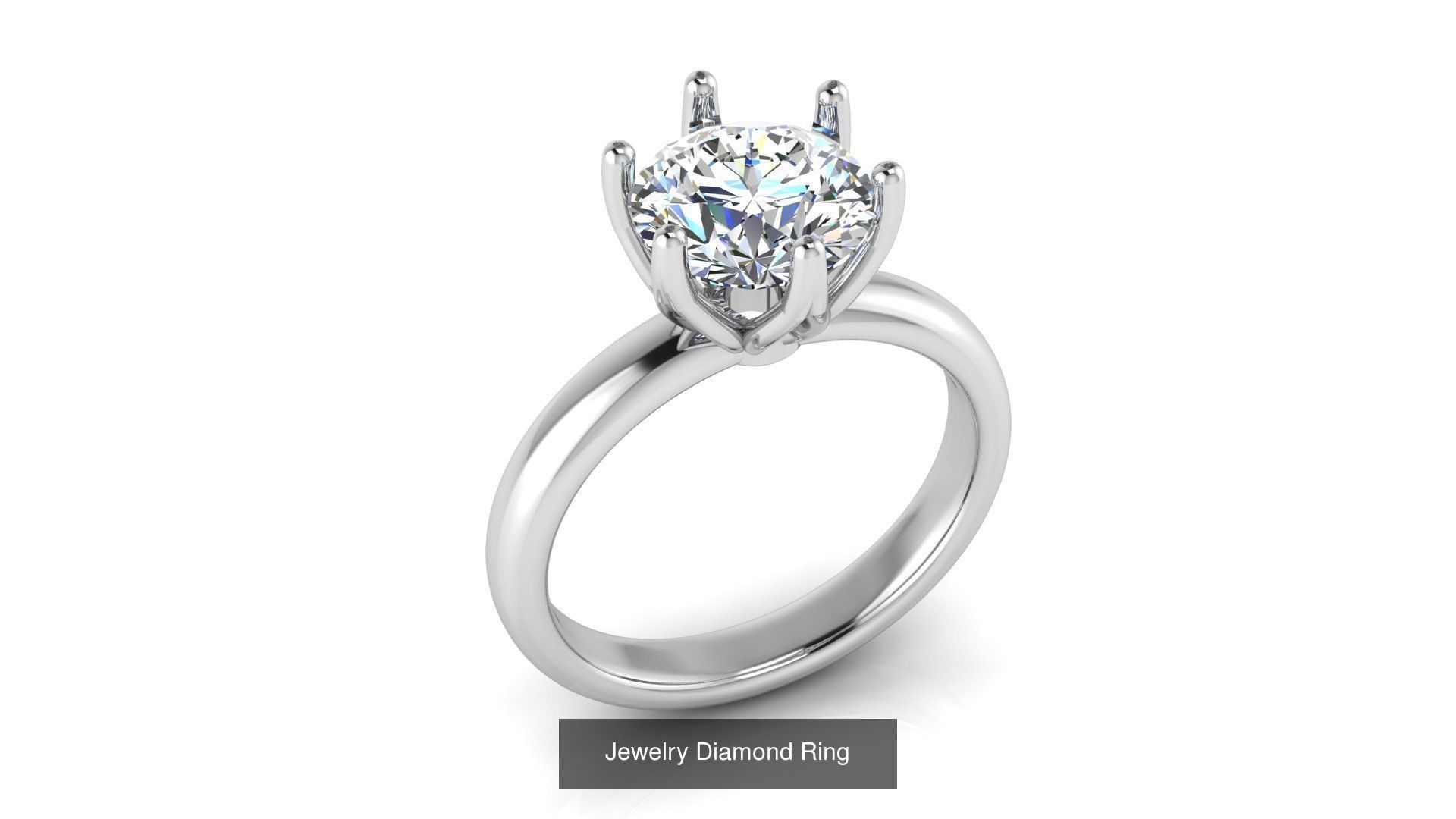 Collection of 77 Diamond Jewelry Rings 3D Print Models _37