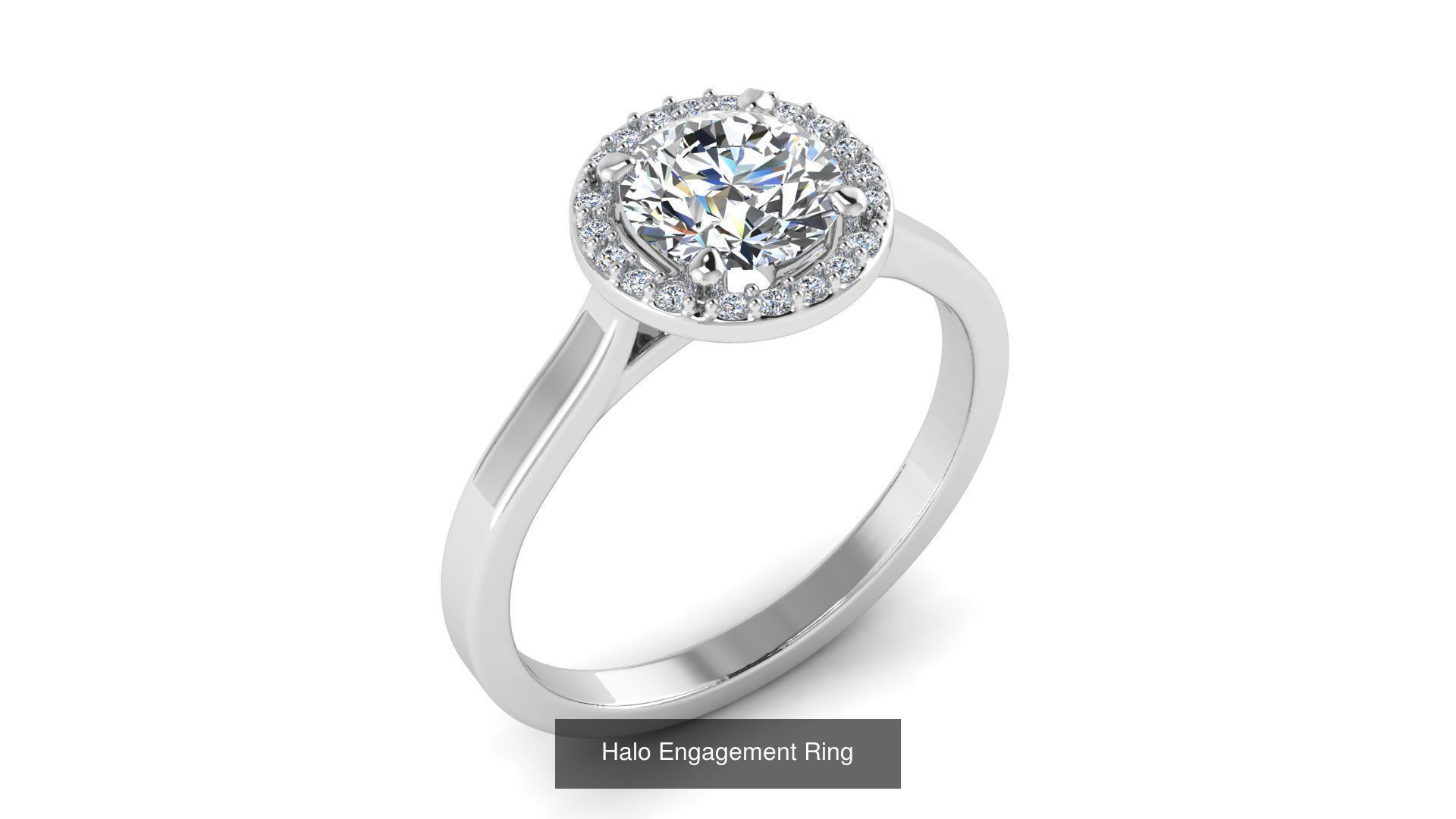 Collection of 77 Diamond Jewelry Rings 3D Print Models _20