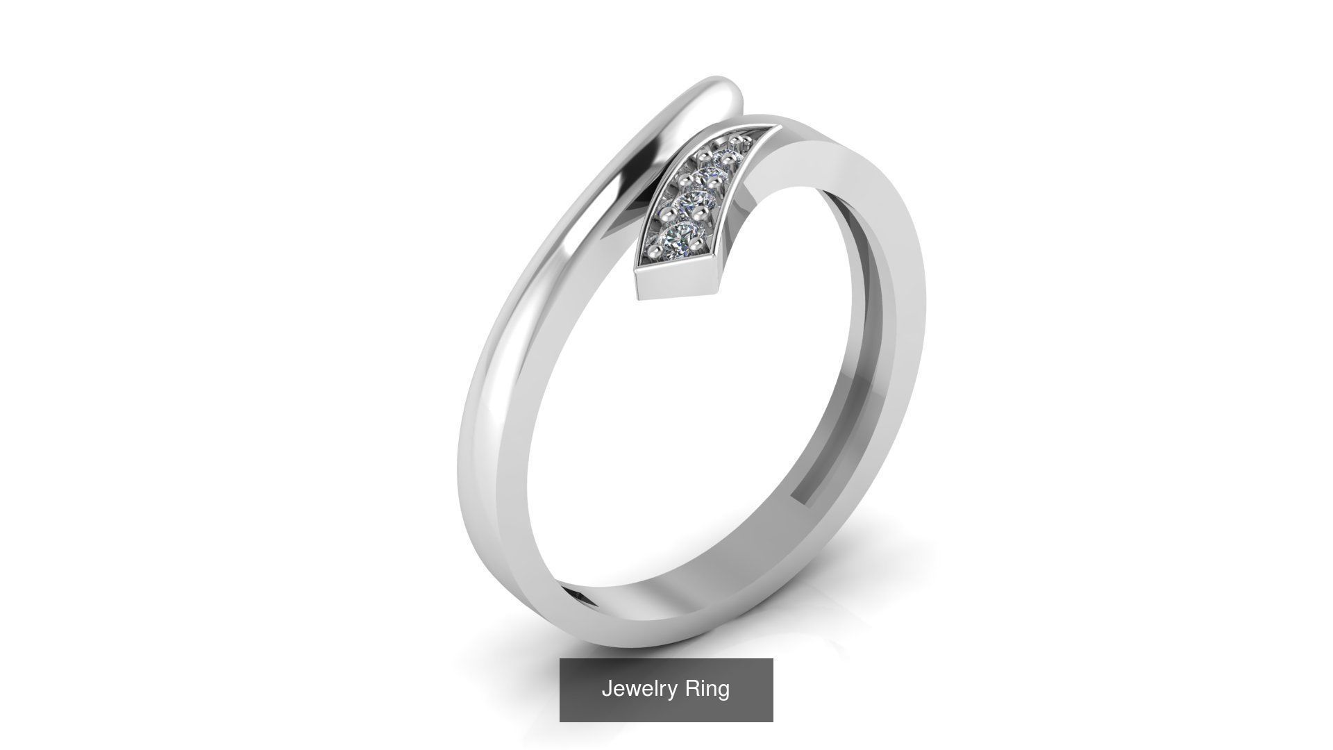 Collection of 77 Diamond Jewelry Rings 3D Print Models _93