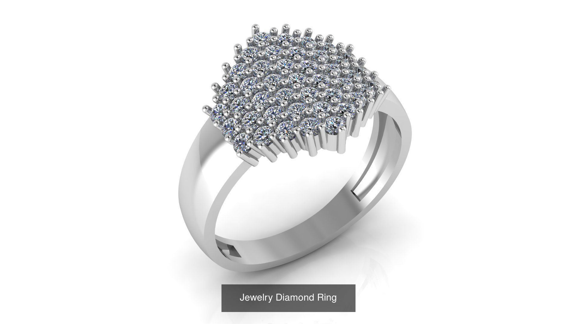 Collection of 77 Diamond Jewelry Rings 3D Print Models _62