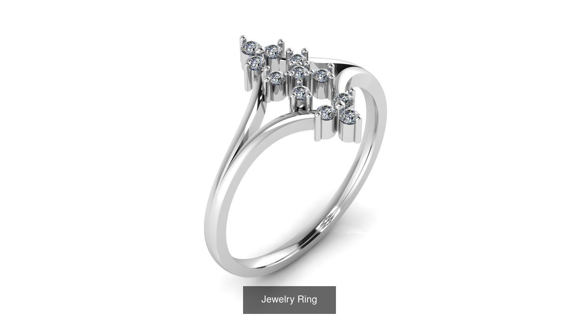 Collection of 77 Diamond Jewelry Rings 3D Print Models _89