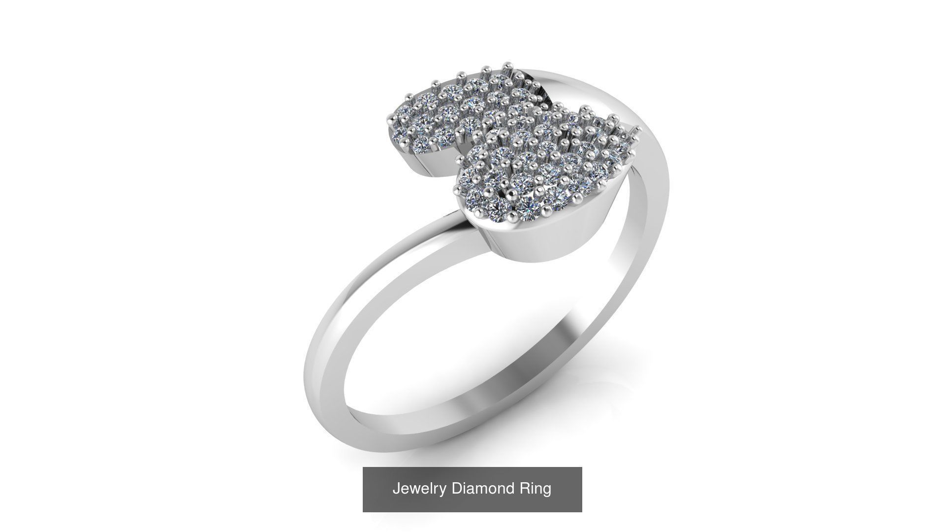 Collection of 77 Diamond Jewelry Rings 3D Print Models _61