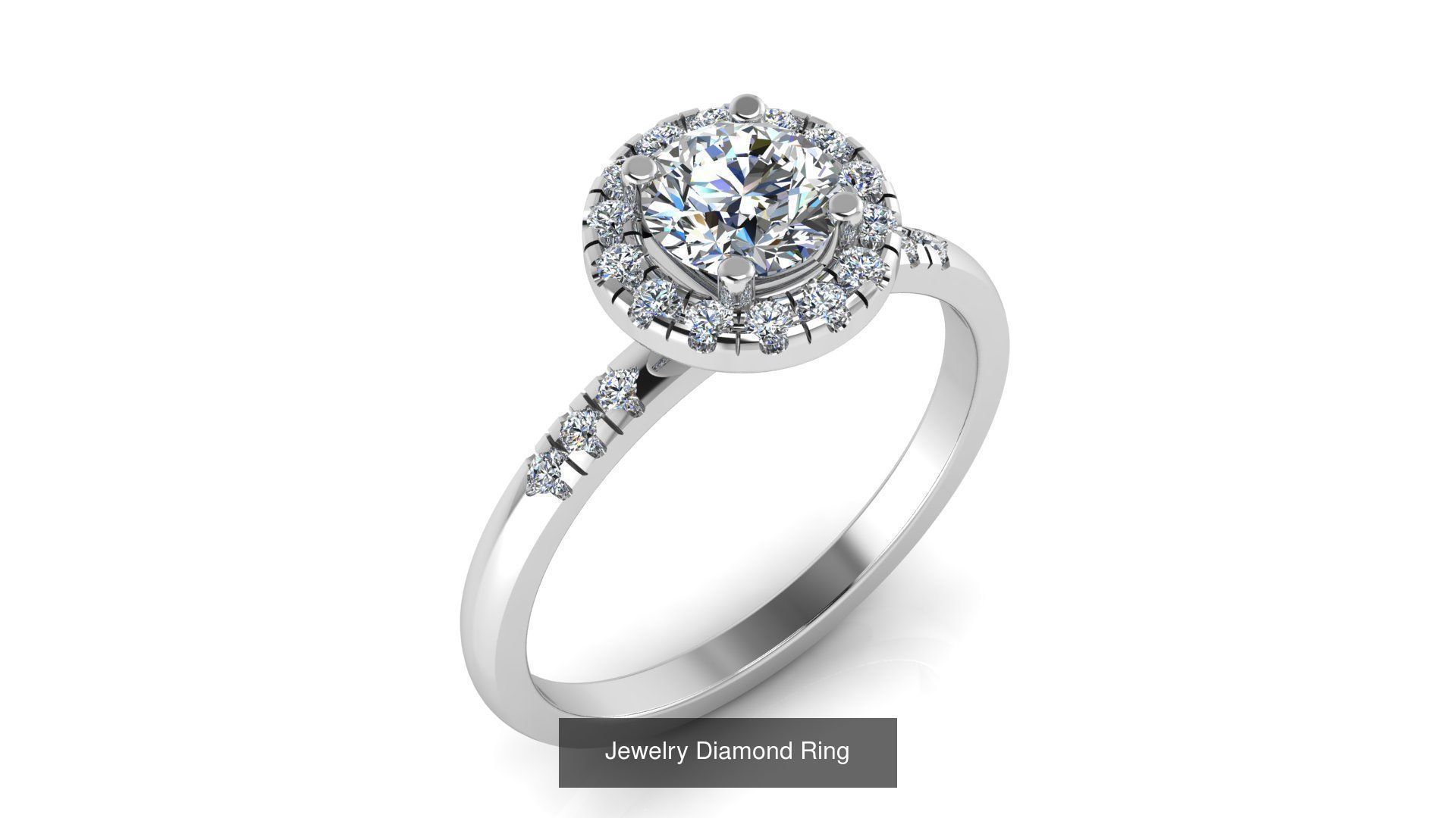 Collection of 77 Diamond Jewelry Rings 3D Print Models _43
