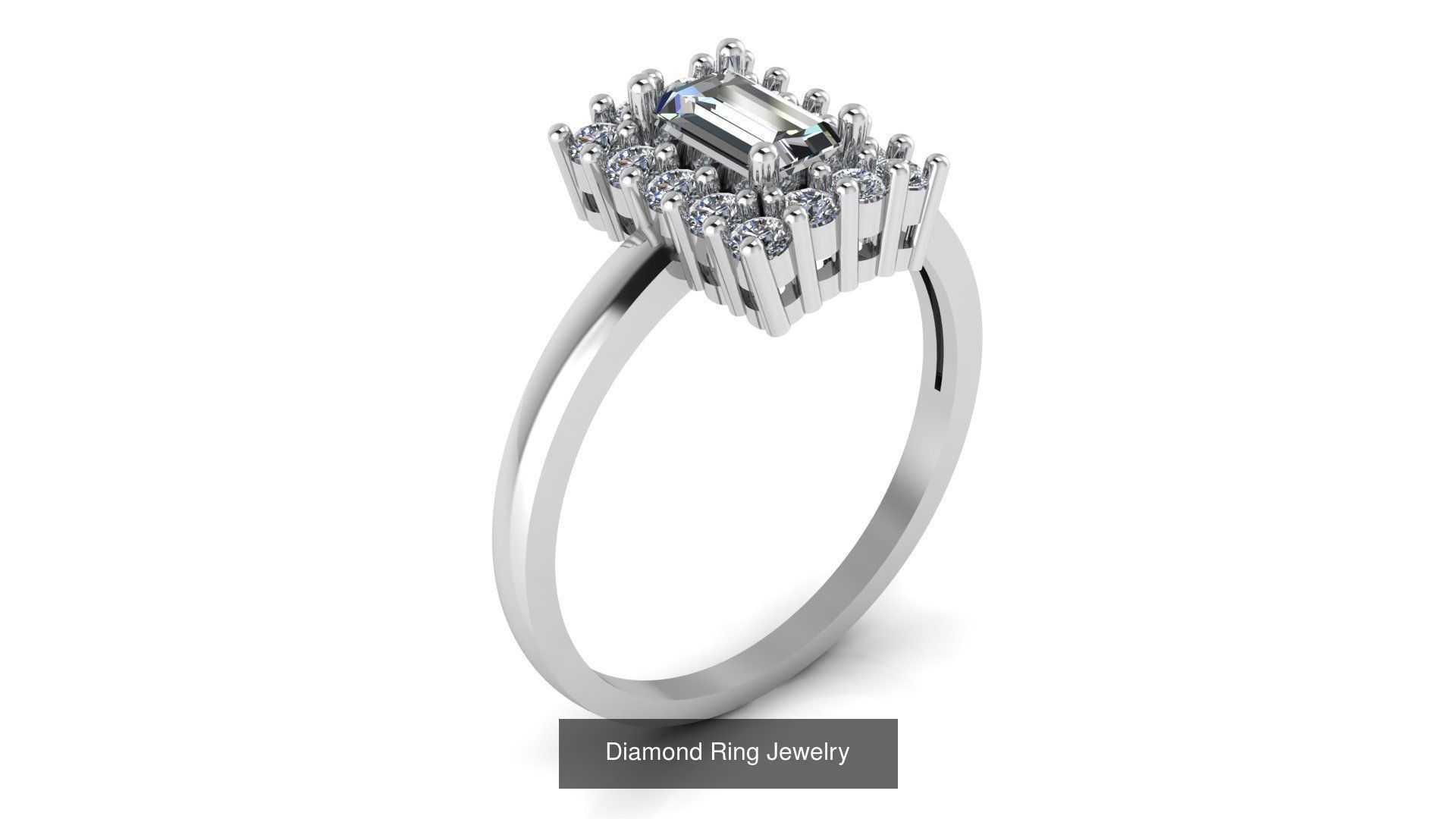 Collection of 77 Diamond Jewelry Rings 3D Print Models _78