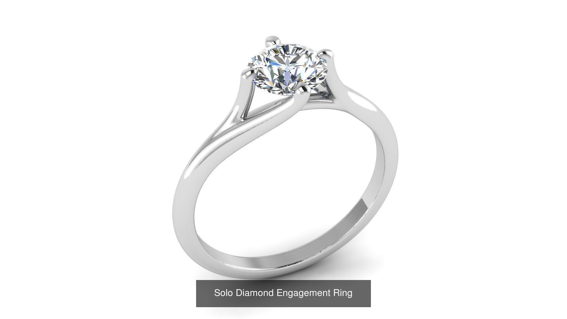 Collection of 77 Diamond Jewelry Rings 3D Print Models _17