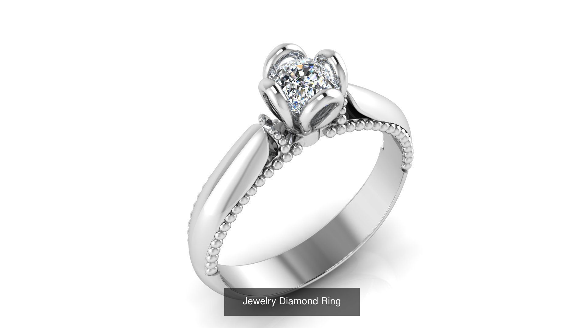 Collection of 77 Diamond Jewelry Rings 3D Print Models _35