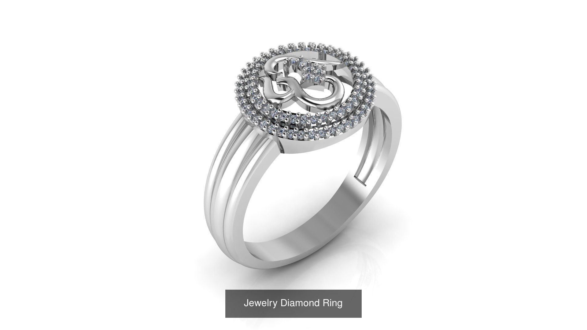 Collection of 77 Diamond Jewelry Rings 3D Print Models _69