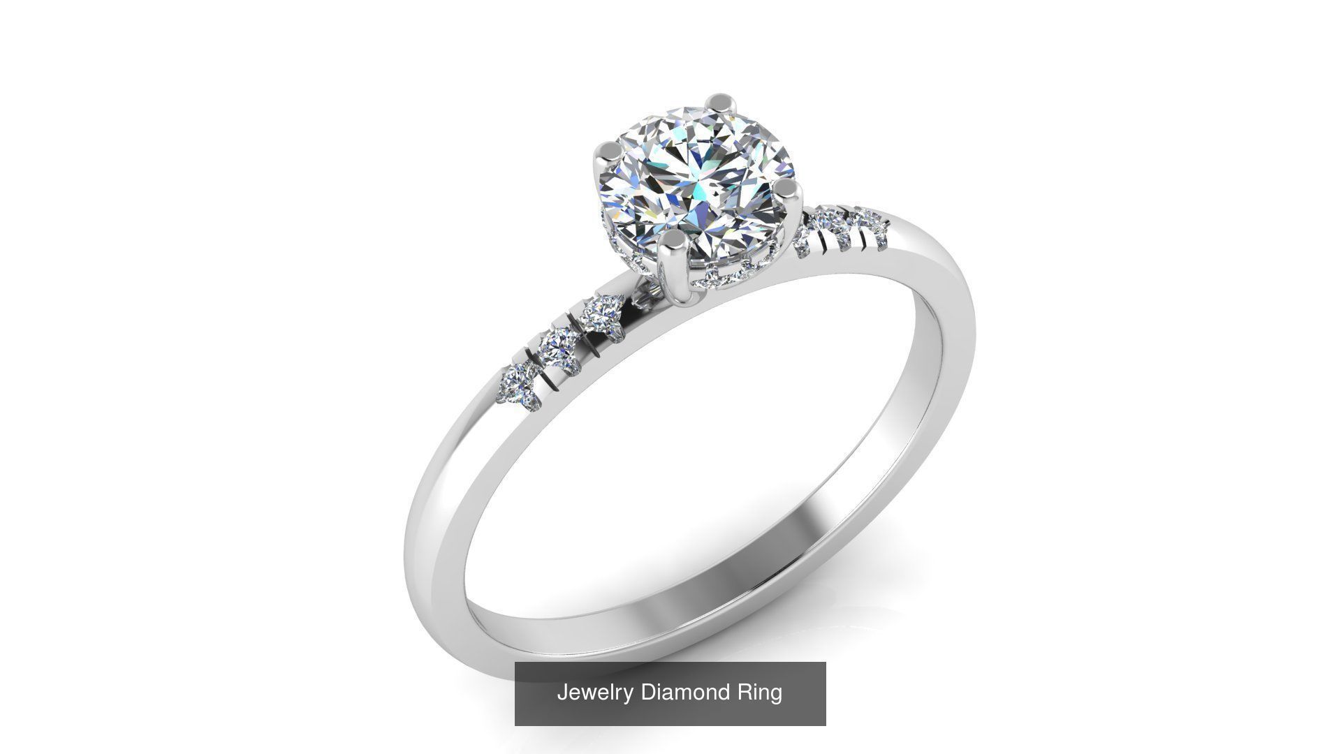 Collection of 77 Diamond Jewelry Rings 3D Print Models _44