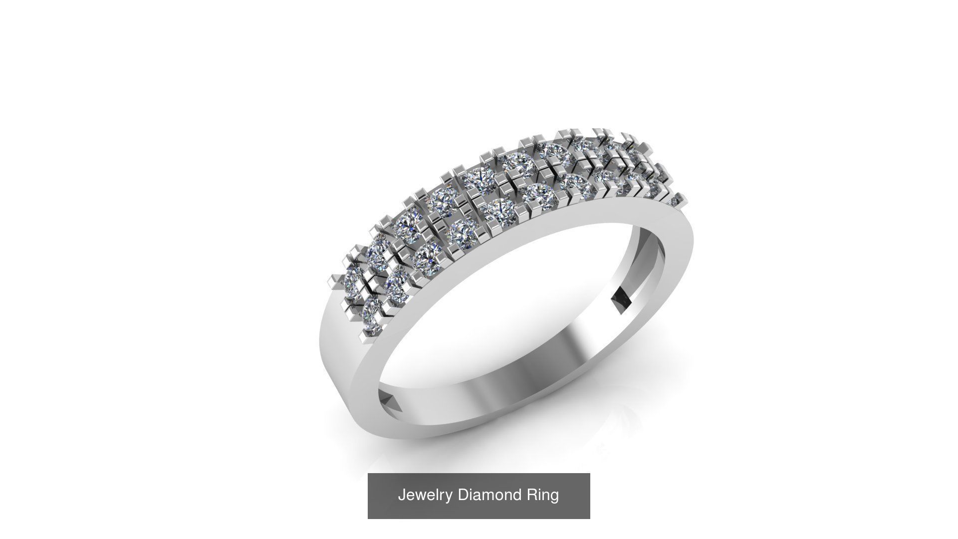 Collection of 77 Diamond Jewelry Rings 3D Print Models _63