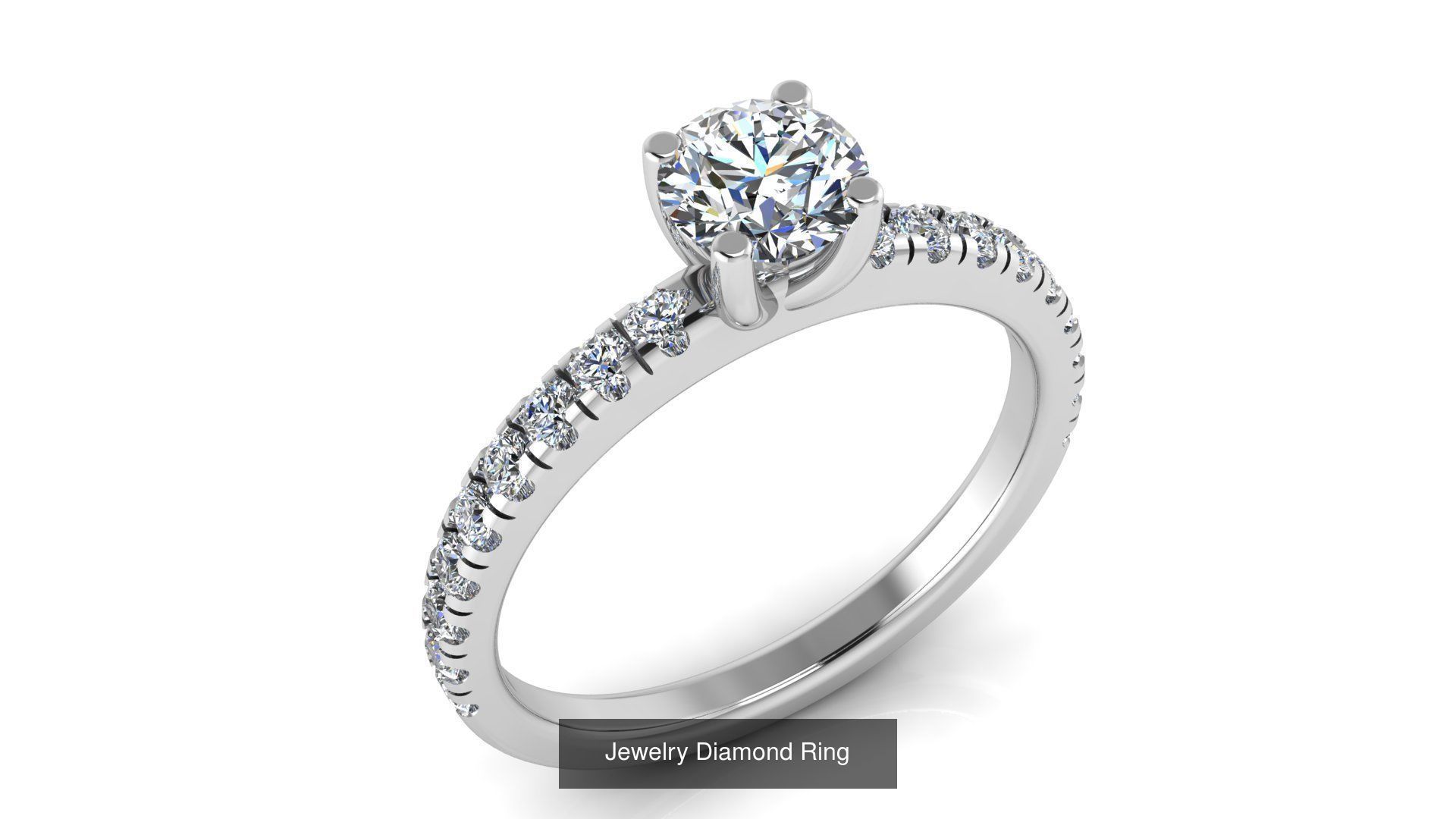 Collection of 77 Diamond Jewelry Rings 3D Print Models _46