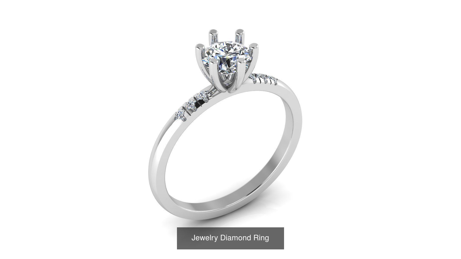 Collection of 77 Diamond Jewelry Rings 3D Print Models _45