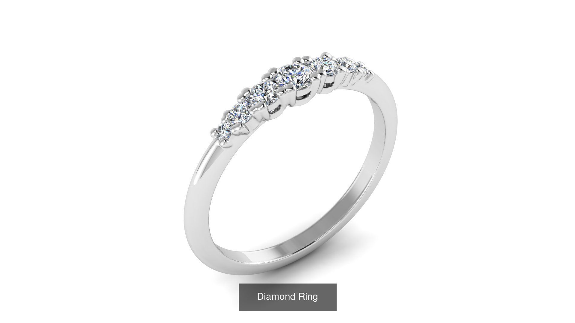 Collection of 77 Diamond Jewelry Rings 3D Print Models _25