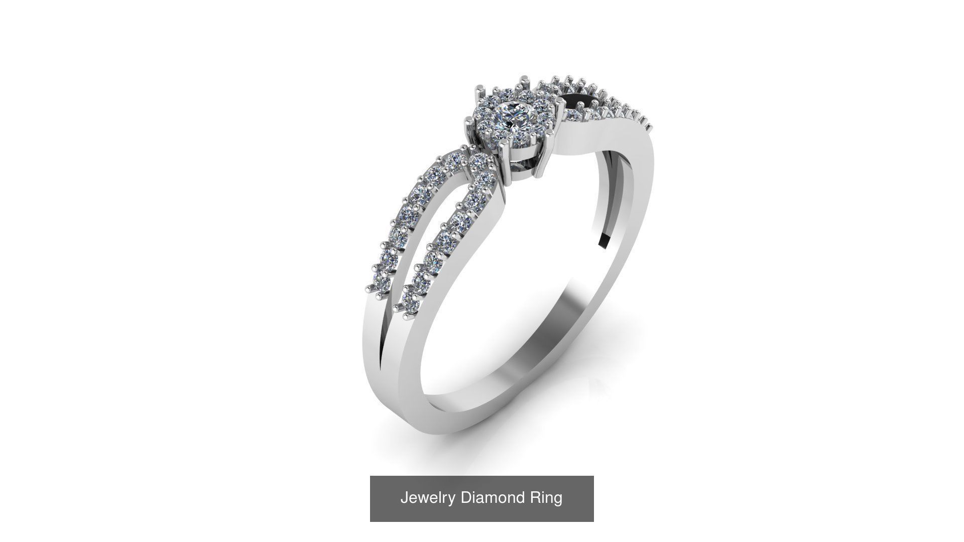 Collection of 77 Diamond Jewelry Rings 3D Print Models _70
