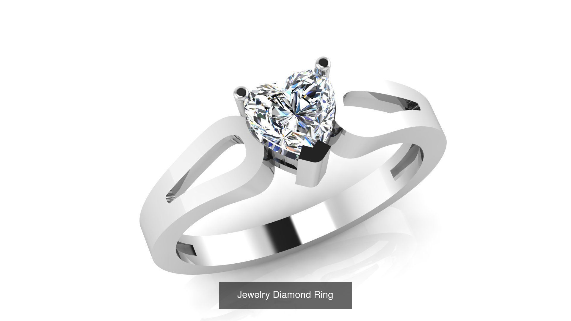 Collection of 77 Diamond Jewelry Rings 3D Print Models _52