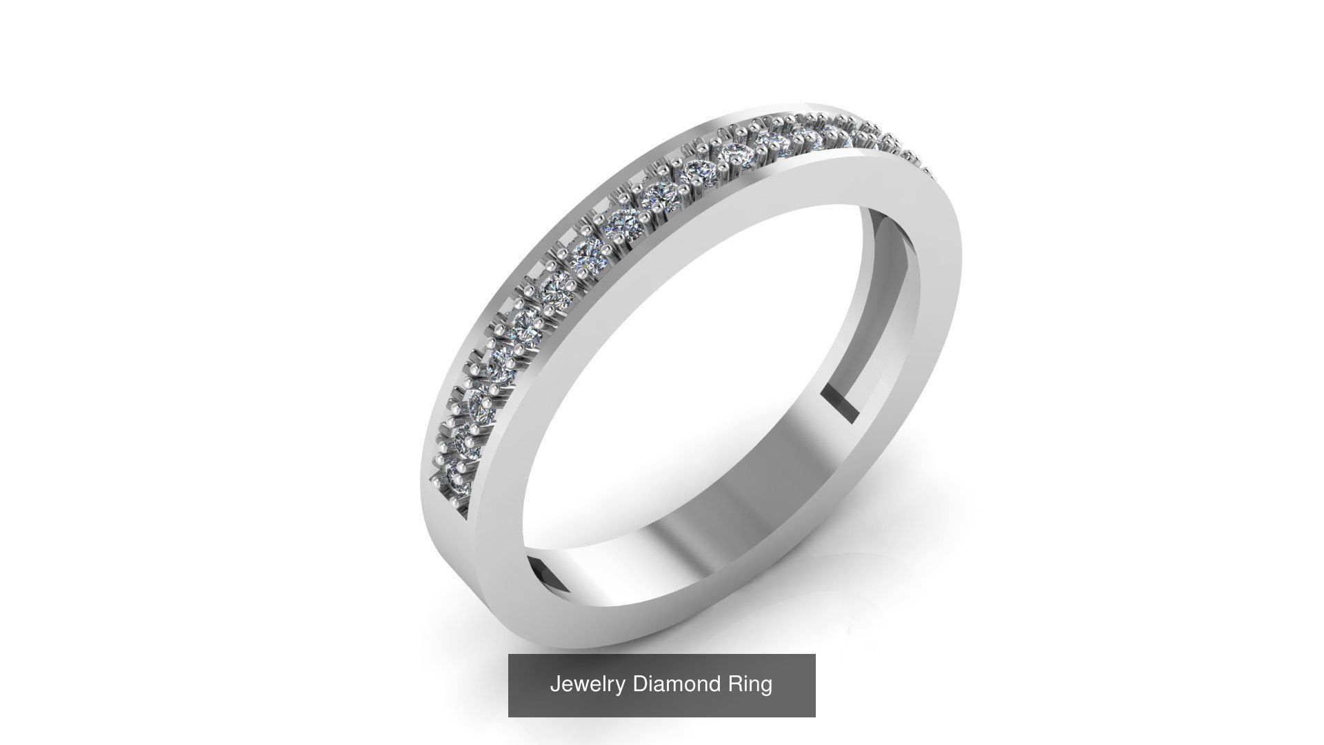 Collection of 77 Diamond Jewelry Rings 3D Print Models _53