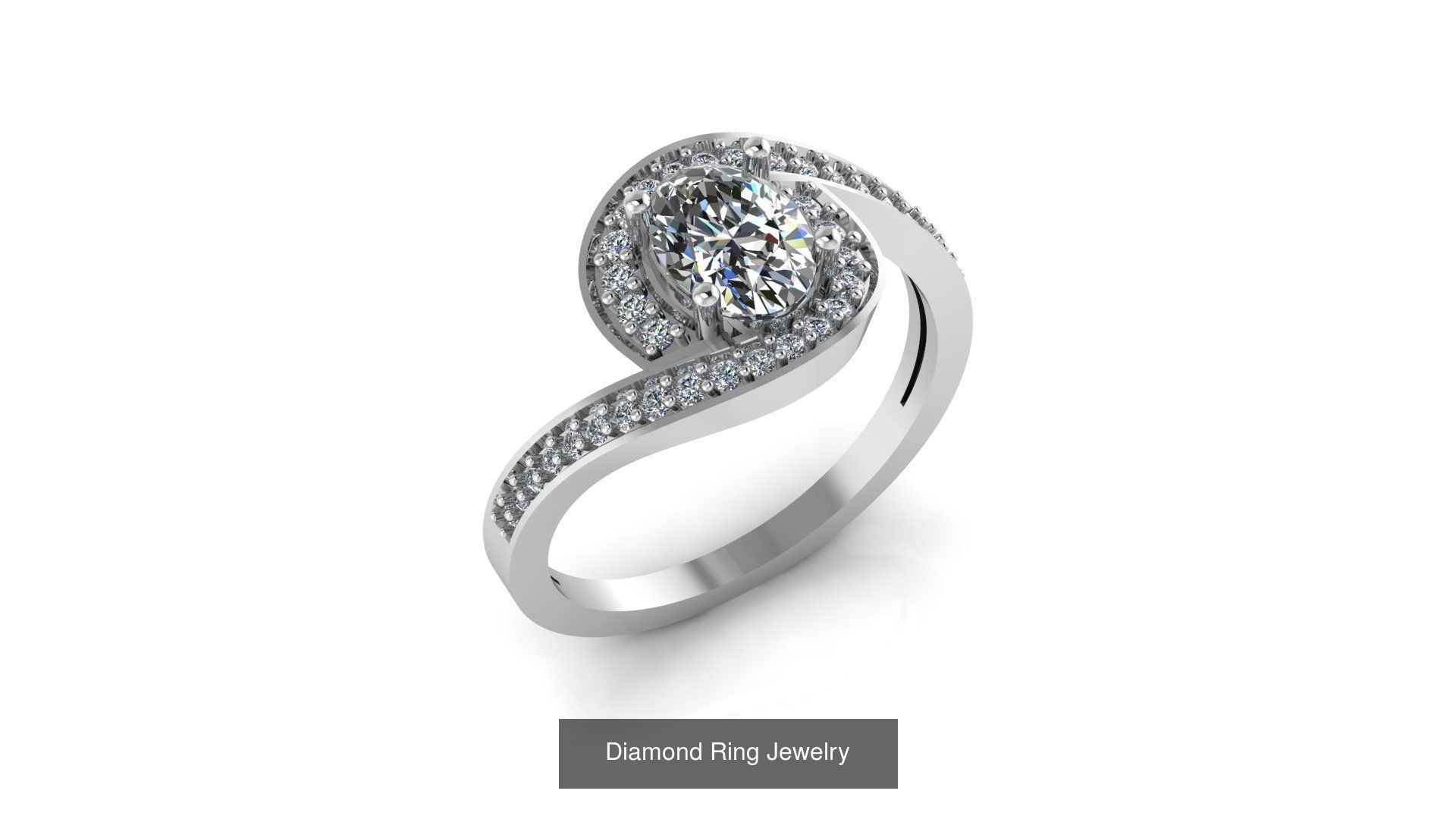 Collection of 77 Diamond Jewelry Rings 3D Print Models _71