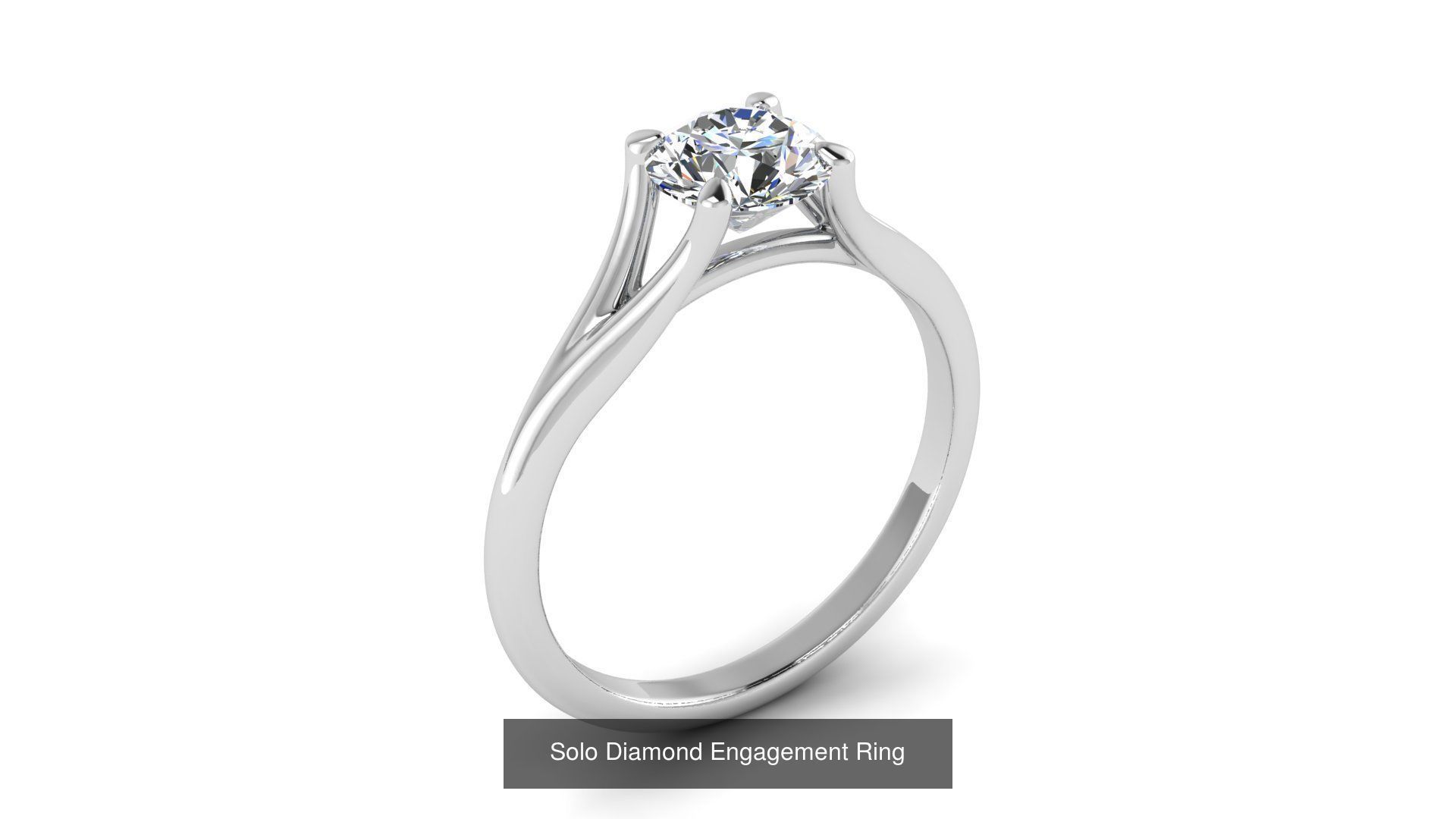 Collection of 77 Diamond Jewelry Rings 3D Print Models _16