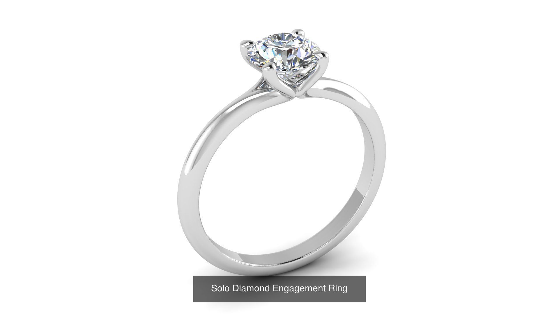 Collection of 77 Diamond Jewelry Rings 3D Print Models _18