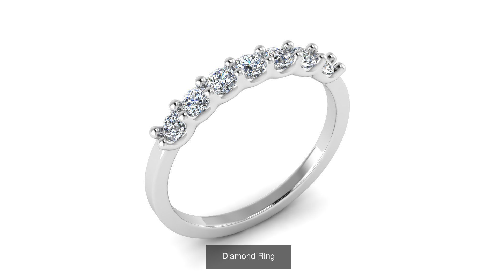 Collection of 77 Diamond Jewelry Rings 3D Print Models _22