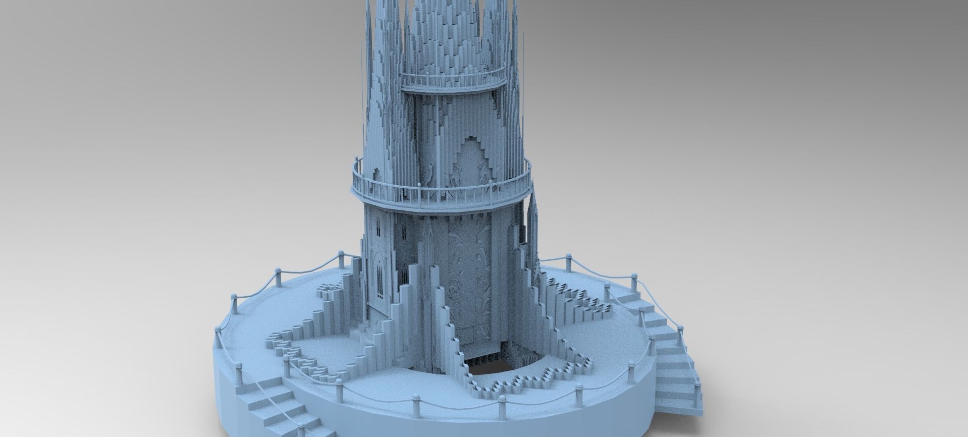 Celtic Wizards Watchtower Fort 3D model_1