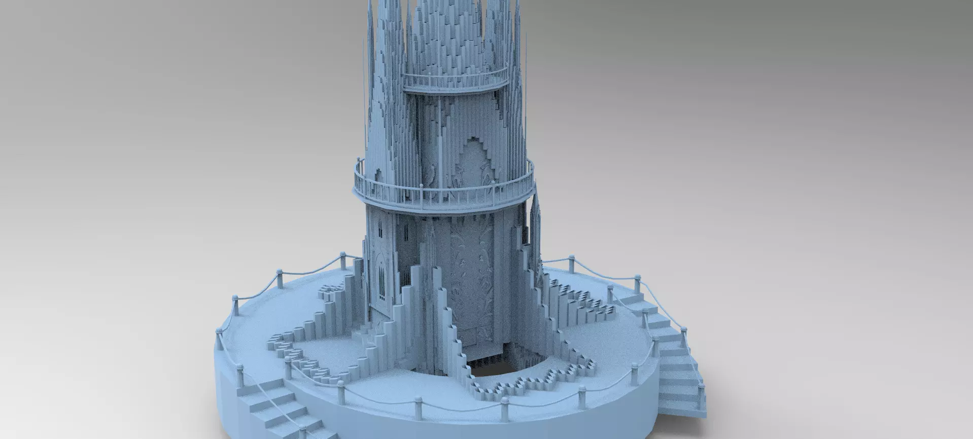 Celtic Wizards Watchtower Fort 3D model_0
